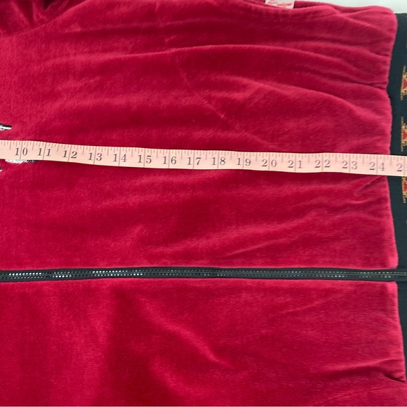 Vintage Milton Funwear Velour Embroidered Red Track Jacket Apx Size M-L - Picture 12 of 13